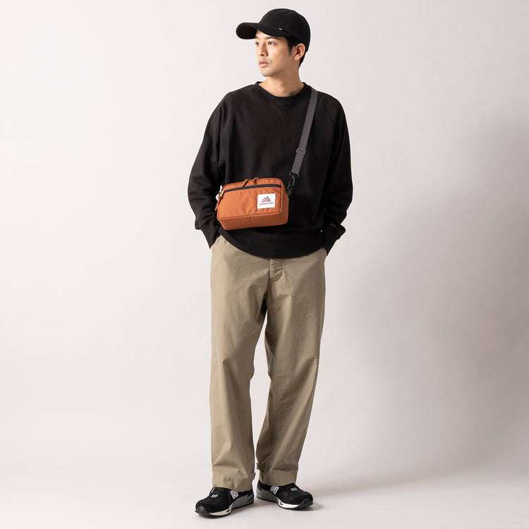 GREGORY | グレゴリー　Begin別注 83-84年正方形プリントタグ パデッドショルダーポーチM デザートラスト ミニポーチ付き