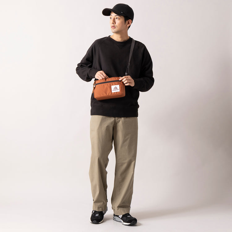 GREGORY | グレゴリー　Begin別注 83-84年正方形プリントタグ パデッドショルダーポーチM デザートラスト ミニポーチ付き