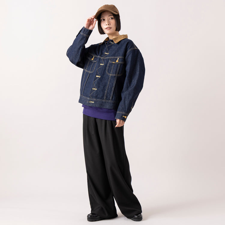 モデル身長165cm,Healthknitのクラシックスウェット クルーネック長袖|UNIVERSAL OVERALLの2TUCK WIDE STRAIGHT PANTS|TESTIFYのGraphen Cap,https://market.e-begin.jp/products/she_hea0691n_lala|https://market.e-begin.jp/products/dre_uni1061s_lala|https://market.e-begin.jp/products/ipb_tsf1304s_lala