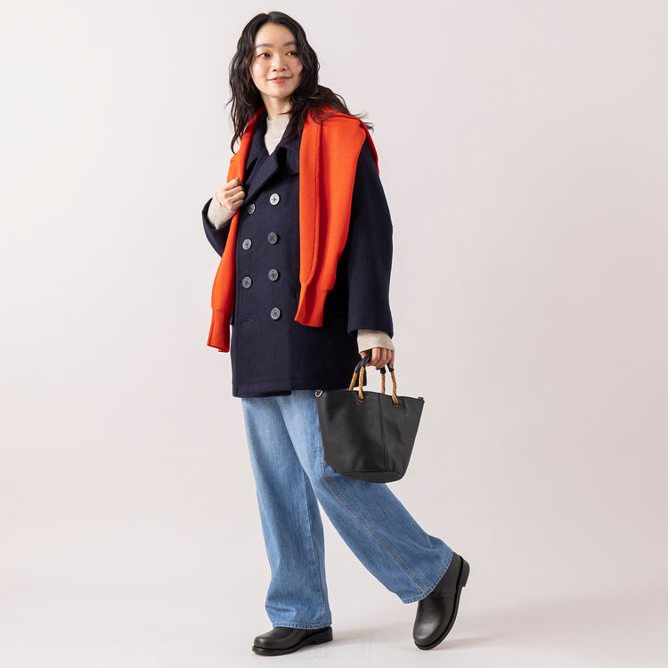 モデル身長165cm,FIDELITYのMELTON 10B P-COAT|caquのranch pants ver.2|DiuのViola,https://market.e-begin.jp/products/smn_fdl1292s_lala|https://market.e-begin.jp/products/tan_caq1410s_lala|https://market.e-begin.jp/products/cil_diu1296s_lala