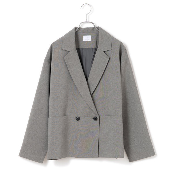 QUILTING MENS】FUSED ライトグレー 【1157】アナイ　グログランクルージャケット　36 DOWN ダウン キルティング ヒューズド JACKET ジャケット・アウター