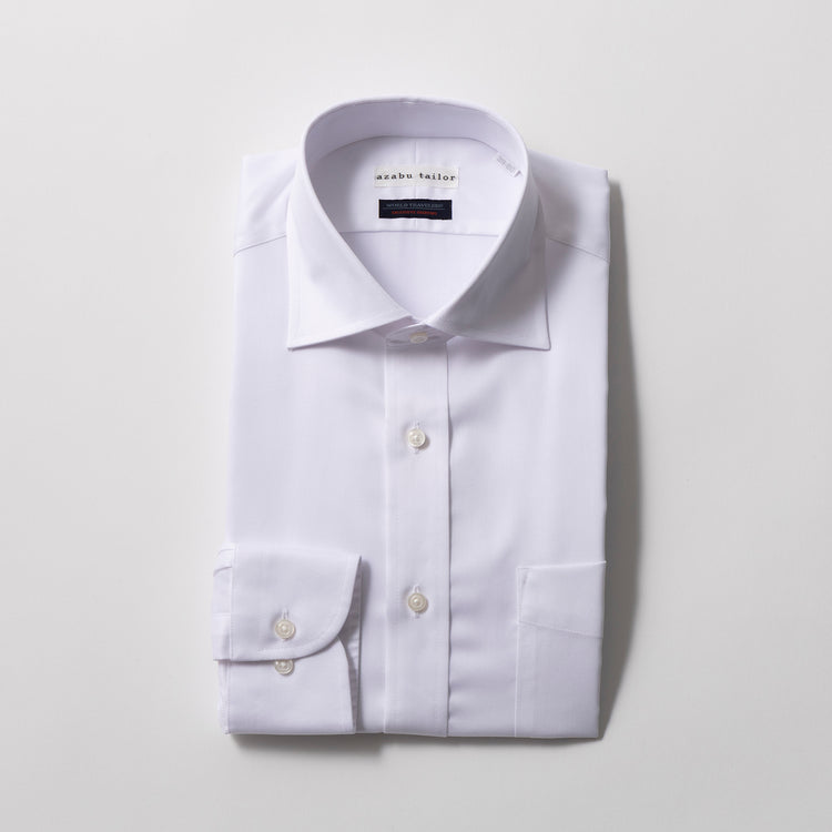 azabu tailor | アザブ テーラー　World Traveler リンクルフリーシャツ (ツイル)【 Regular Model 】