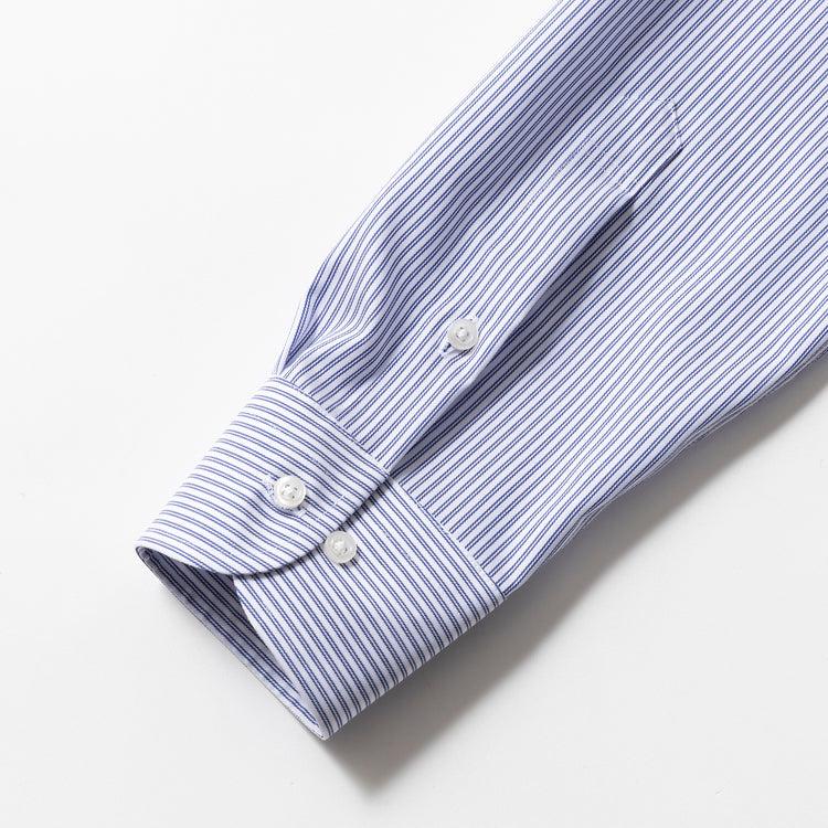 azabu tailor | アザブ テーラー　World Traveler リンクルフリーシャツ (ストライプ)