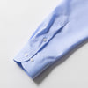 azabu tailor | アザブ テーラー　World Traveler リンクルフリーシャツ (ブルー小ヘリンボーン)