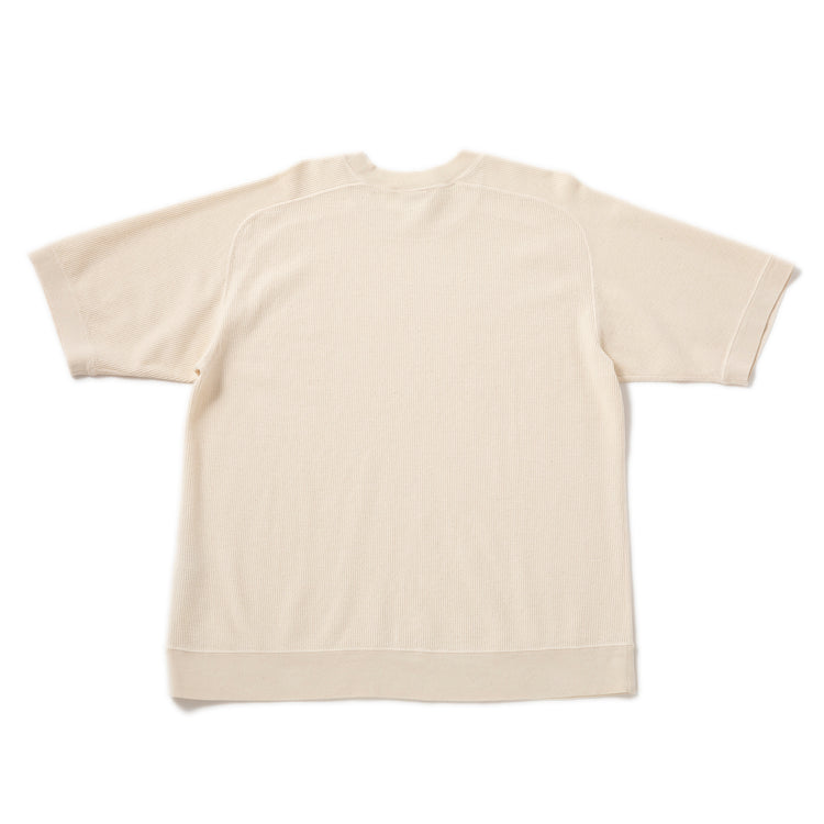 UNDYED/STANDARD | アンダイドスタンダード　無染色オーガニックコットンWAFFLE S/S Tee