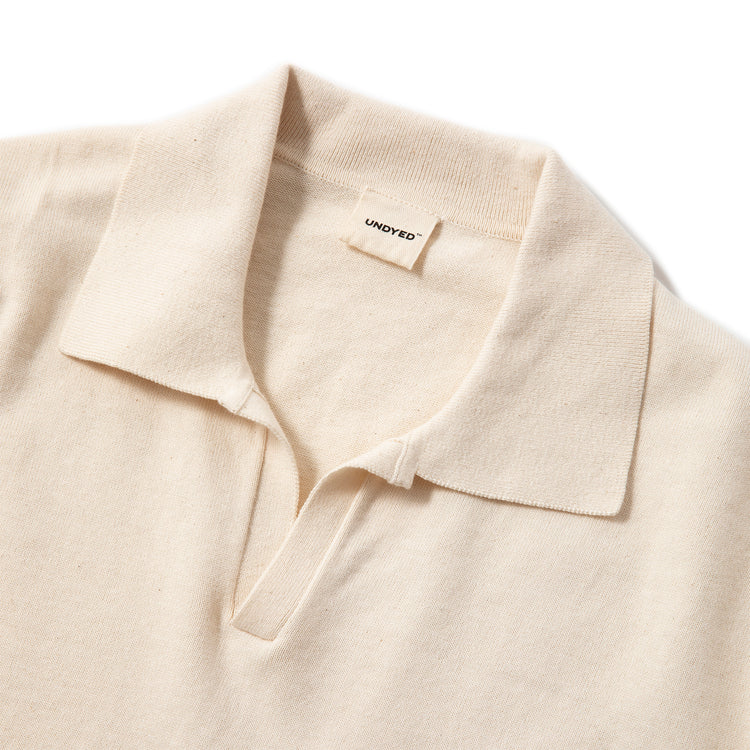 UNDYED/STANDARD | アンダイドスタンダード　無染色オーガニックコットンHIGH GAUGE KNIT POLO