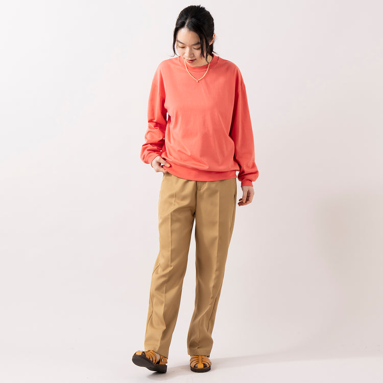 モデル身長165cm,MANUAL ALPHABETのTWILL SEMI- EASY TROUSERS for Lala Begin|GLENFIELDのシャークソールグルカサンダル|rapiécageのメタルトップケシビーズネックレス,https://market.e-begin.jp/products/mks_mnn0095u_lala|https://market.e-begin.jp/products/mks_man0093u_lala|https://market.e-begin.jp/products/jal_gfd0391q_lala|https://market.e-begin.jp/products/rdx_rpc0108u_lala
