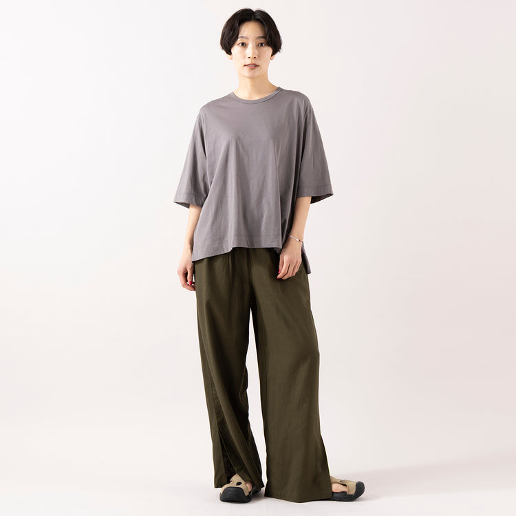 モデル身長 163cm,gym masterの麻レーヨンワイドパンツ|UNIVERSAL OVERALLのUO34|rapiécageのフラワープレートコードブレス,https://market.e-begin.jp/products/grd_gym0284u_lala|https://market.e-begin.jp/products/sed_uni0291u_lala|https://market.e-begin.jp/products/rdx_rpc0311u_lala