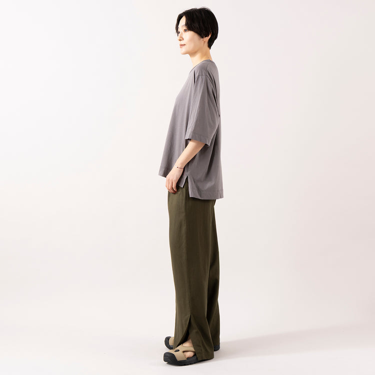 モデル身長 163cm,gym masterの麻レーヨンワイドパンツ|UNIVERSAL OVERALLのUO34|rapiécageのフラワープレートコードブレス,https://market.e-begin.jp/products/grd_gym0284u_lala|https://market.e-begin.jp/products/sed_uni0291u_lala|https://market.e-begin.jp/products/rdx_rpc0311u_lala