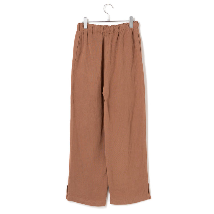 MANON | マノン　RAYON LINEN SLIT EASY PANTS