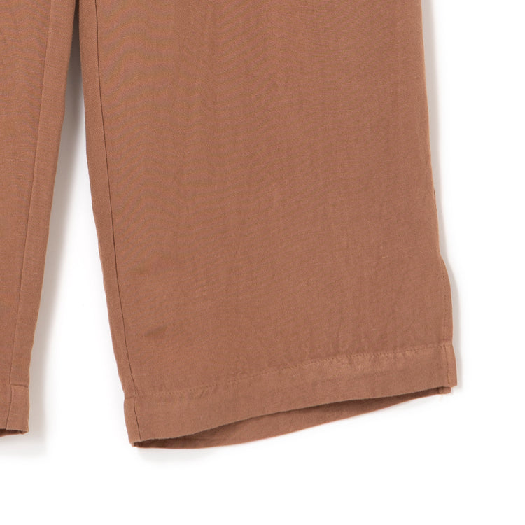 MANON | マノン　RAYON LINEN SLIT EASY PANTS