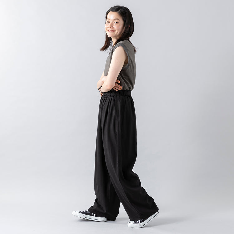 身長160cm,RNA-Nのレーヨンギャザーパンツ|CIEのTENDER DAYPACK,https://market.e-begin.jp/products/tky_rnn0421s_lala|https://market.e-begin.jp/products/lia_cie0399s_lala