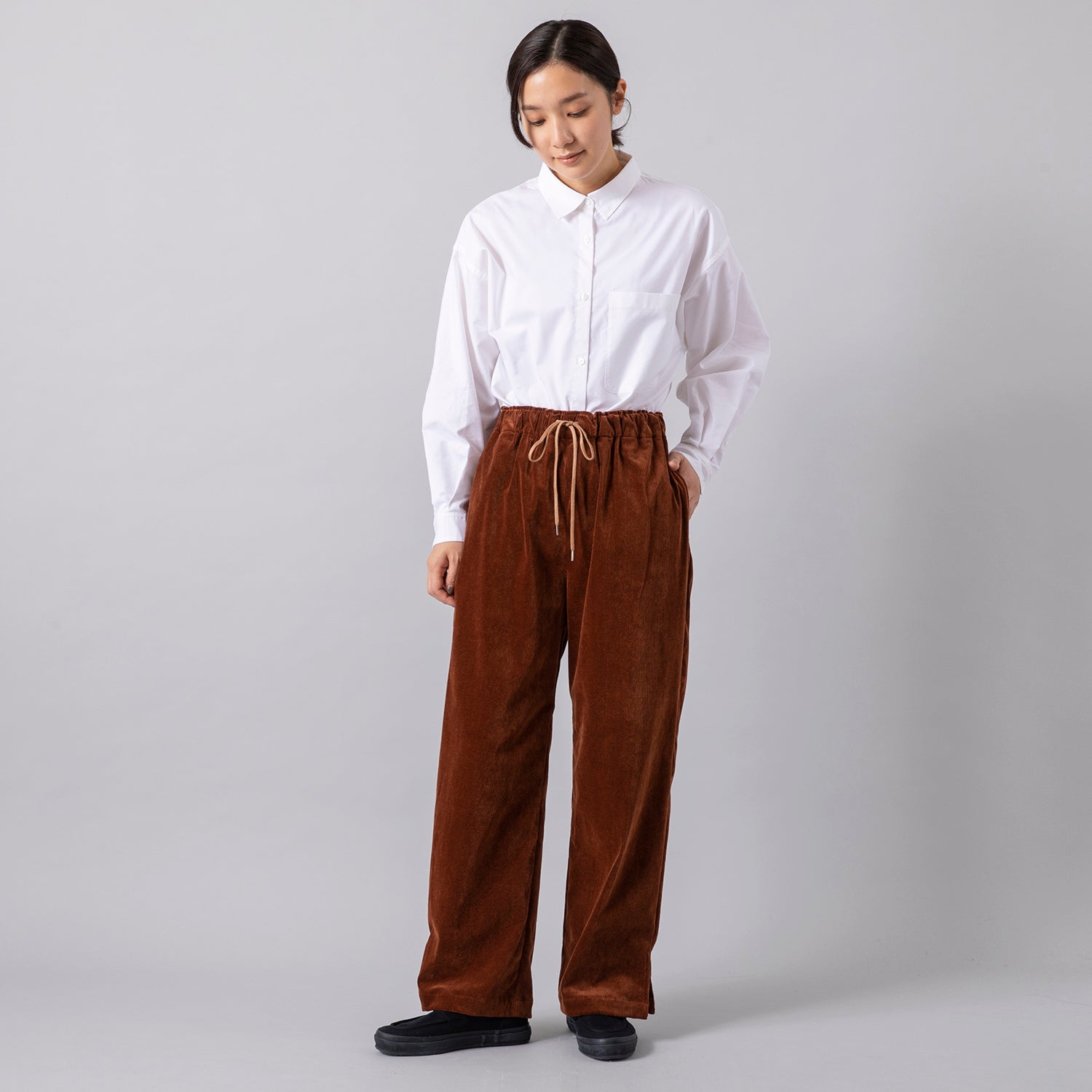 新品　Russeluno CORDUROY CONVERTIBLE PANTS MANON | マノン SIDE SLIT EASY CORDUROY PANTS