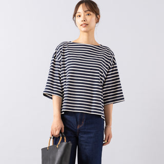 MANON | マノン BOAT NECK BORDER TEE