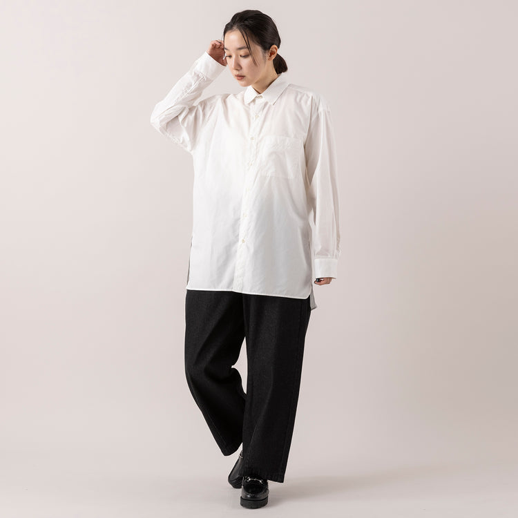 モデル身長163cm,MANONのBASIC SHT|HEAVENLYの10oz Denim Curved Pants,https://market.e-begin.jp/products/mks_mnn1172s_lala|https://market.e-begin.jp/products/dlt_hvr0996s_lala