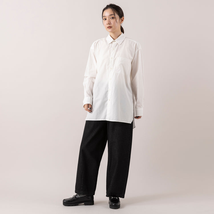 モデル身長163cm,MANONのBASIC SHT|HEAVENLYの10oz Denim Curved Pants,https://market.e-begin.jp/products/mks_mnn1172s_lala|https://market.e-begin.jp/products/dlt_hvr0996s_lala