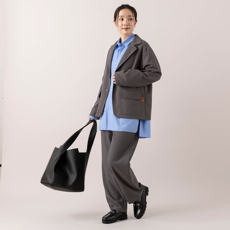 モデル身長163cm,MANONのBASIC SHT|UNIVERSAL OVERALLのオンオフ使えるハンサムジャケット|UNIVERSAL OVERALLのオンオフ使えるハンサムパンツ|NEI/NORのスクエアチャームピアス,https://market.e-begin.jp/products/mks_mnn1172s_lala|https://market.e-begin.jp/products/dre_uni0210s_lala|https://market.e-begin.jp/products/dre_uni0211s_lala|https://market.e-begin.jp/products/ris_ner0789s_lala