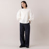 モデル身長163cm,MANONのGATHER SLEEVE LS TEE|caquのFSワイドボーイズ,https://market.e-begin.jp/products/mks_mnn1173s_lala|https://market.e-begin.jp/products/tan_caq1164s_lala
