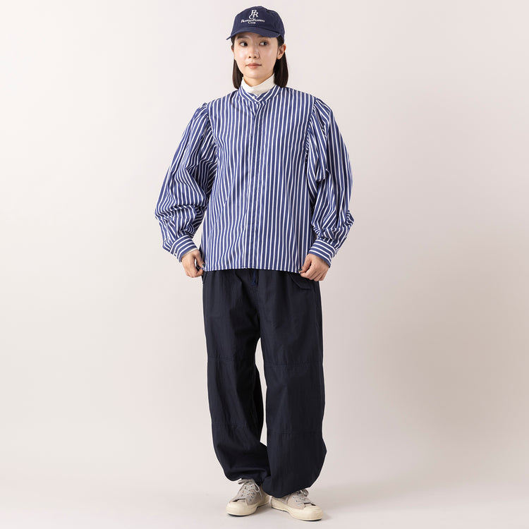 モデル身長163cm,MANONのGATHER SLEEVE BAND COLLAR SHT|WHITE MAILSのCOTTON PAPER HIGH STRETCH TURTLENECK PULLOVER|RNA-Nのミリタリーオーバーパンツ|Moonstarのローバスケットヴィンテージグレー|PROGRESS RUNNING CLUBのBADGE Logo Cap,https://market.e-begin.jp/products/mks_mnn1174s_lala|https://market.e-begin.jp/products/hrt_wns0730n_lala|https://market.e-begin.jp/products/tky_rnn1182s_lala|https://market.e-begin.jp/products/mns_mns0286o_lala|https://market.e-begin.jp/products/gra_pgr0248r_lala