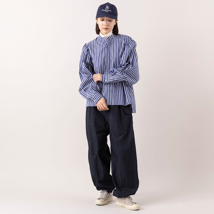 モデル身長163cm,MANONのGATHER SLEEVE BAND COLLAR SHT|WHITE MAILSのCOTTON PAPER HIGH STRETCH TURTLENECK PULLOVER|RNA-Nのミリタリーオーバーパンツ|Moonstarのローバスケットヴィンテージグレー|PROGRESS RUNNING CLUBのBADGE Logo Cap,https://market.e-begin.jp/products/mks_mnn1174s_lala|https://market.e-begin.jp/products/hrt_wns0730n_lala|https://market.e-begin.jp/products/tky_rnn1182s_lala|https://market.e-begin.jp/products/mns_mns0286o_lala|https://market.e-begin.jp/products/gra_pgr0248r_lala