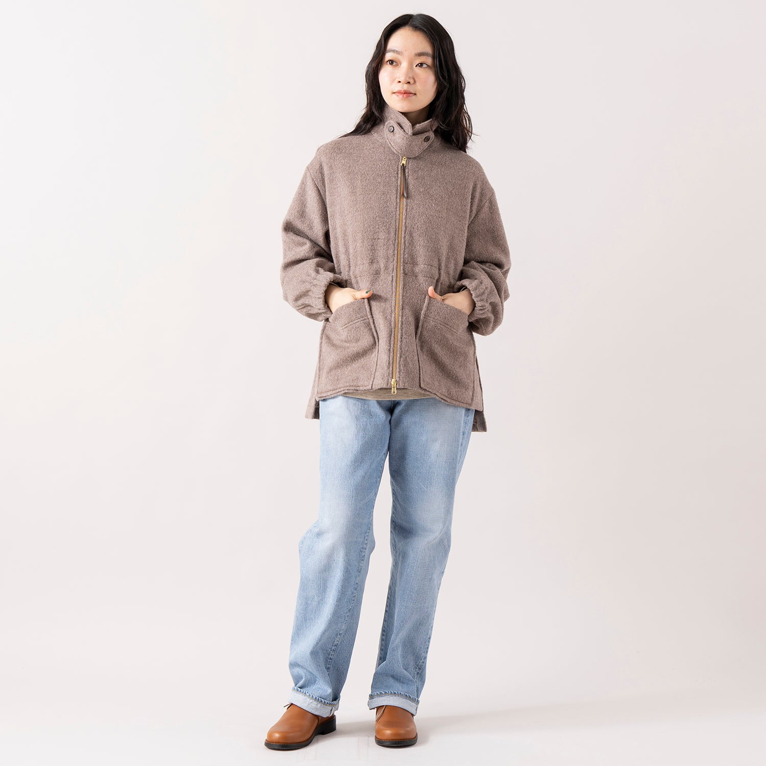 MANON | マノン SHAGGY WOOL ZIP JKT