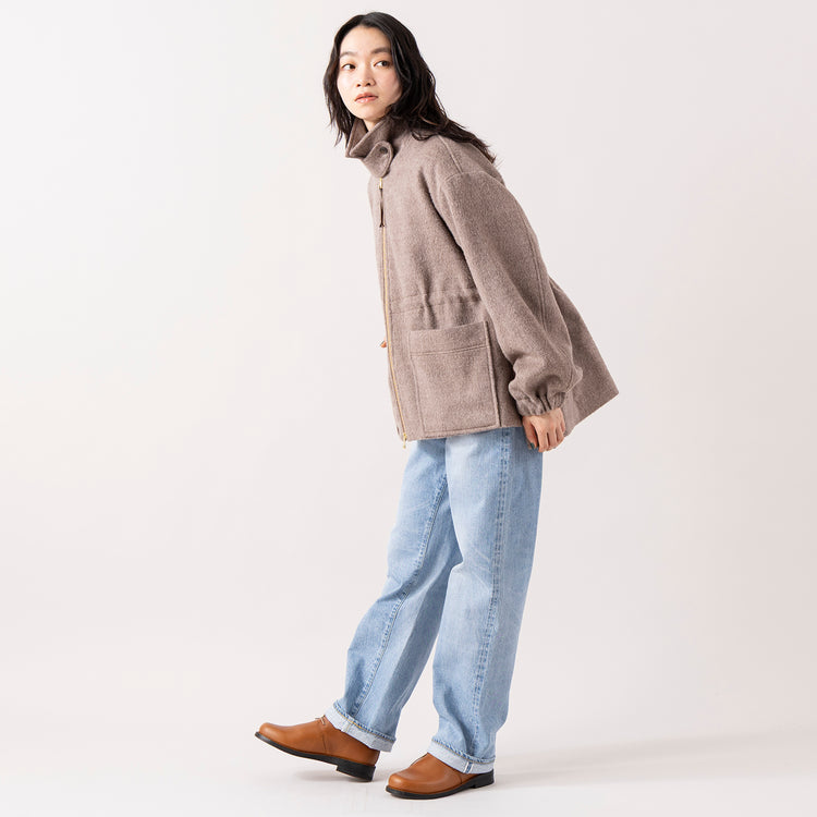 モデル身長165cm,MANONのSHAGGY WOOL ZIP JKT|caquのモダンクラシック|DiuのViola,https://market.e-begin.jp/products/mks_mnn1421s_lala|https://market.e-begin.jp/products/tan_caq0085h_lala|https://market.e-begin.jp/products/cil_diu1296s_lala