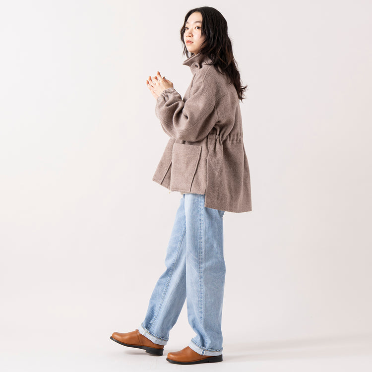 モデル身長165cm,MANONのSHAGGY WOOL ZIP JKT|caquのモダンクラシック|DiuのViola,https://market.e-begin.jp/products/mks_mnn1421s_lala|https://market.e-begin.jp/products/tan_caq0085h_lala|https://market.e-begin.jp/products/cil_diu1296s_lala