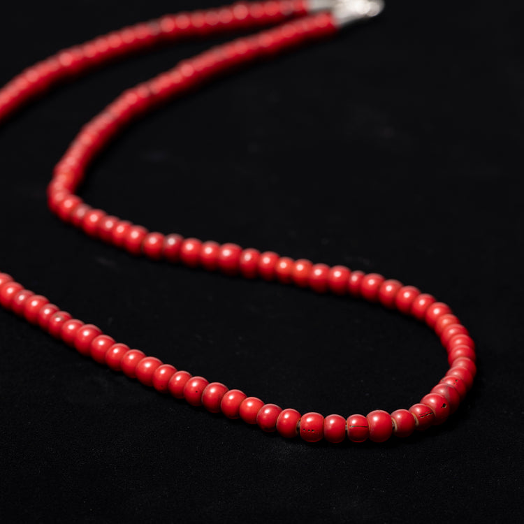 mallet | マレット　ホワイトハートガラスビーズネックレス