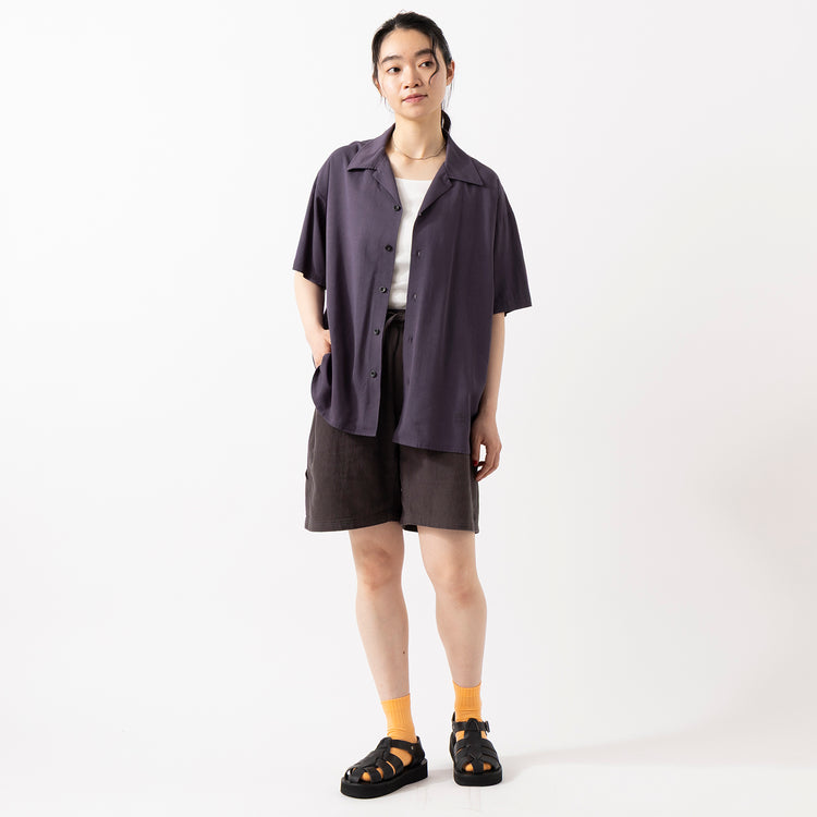 モデル身長165cm,TUTIE.のタカシマチヂミノースリーブプルオーバー|ROKXのTIDE ON SHORT|Organic handloomのGURKHA PLATFORM,https://market.e-begin.jp/products/equ_tte0275u_lala|https://market.e-begin.jp/products/sct_rok0427u_lala|https://market.e-begin.jp/products/sed_ogh0417u_lala