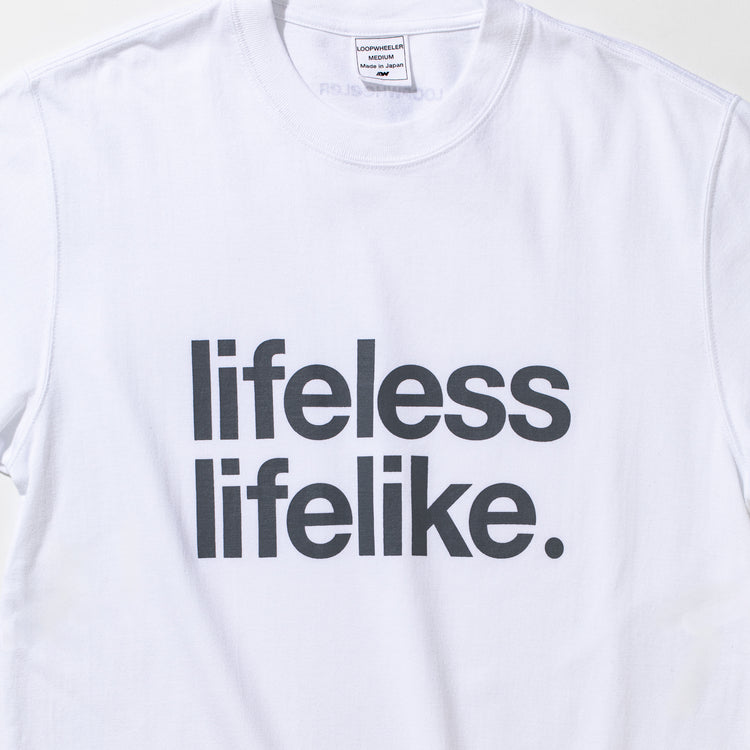 LOOPWHEELER | ループウィラー　Begin別注 “lifeless lifelike.” Tシャツ（ループウィラー完全BOOK付き）