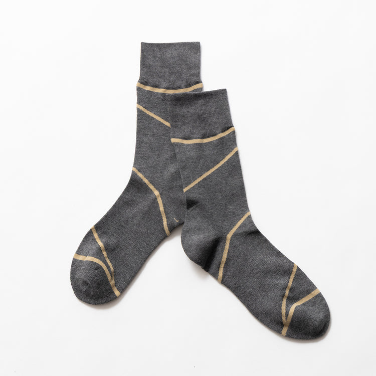 ヘザーダークグレー×ベージュ