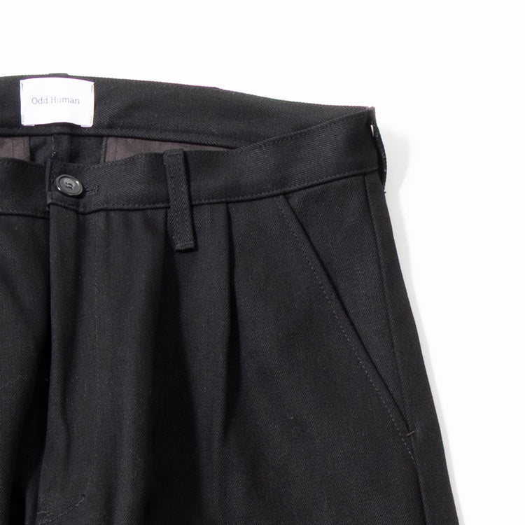 Odd Human | オッドヒューマン　ワイドデニムスラックスパンツ