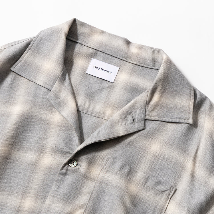 Odd Human | オッドヒューマン　ボックスオンブレチェックシャツ