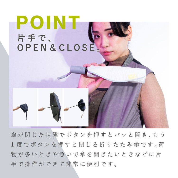 -0& | ゼロアンド　55cm軽量晴雨兼用自動開閉傘