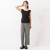 モデル身長165cm,YonetomiのCOTTON SUKASHI KNIT S/T|TUTIE.のタカシマチヂミノースリーブプルオーバー|FIL DE FERのシャンブレーツイル ワイドターンアップパンツ|Organic handloomのSIENA|Taaiiのベネチアンチェーンスリムネックレス,https://market.e-begin.jp/products/yts_ynt0431u_lala|https://market.e-begin.jp/products/equ_tte0275u_lala|https://market.e-begin.jp/products/sed_ogh0418u_lala|https://market.e-begin.jp/products/tii_tii1120n_lala