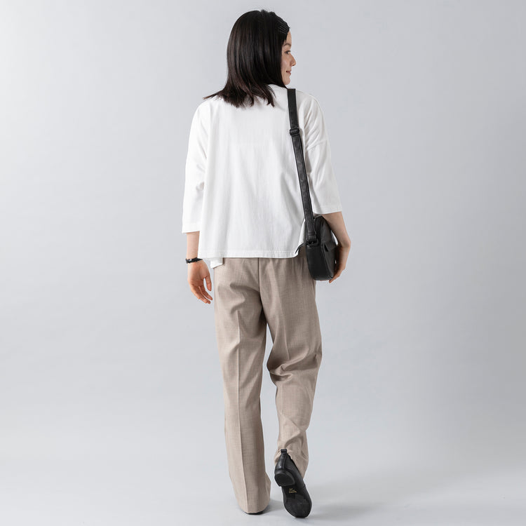 身長160cm,HeavenlyのCotton CS 6/S Wide Pullover|Creedのガーメント サークルショルダー|facciamoのMeringa（メリンガ）|MATOWのTsuki 朧月 -おぼろづき- / スクエア シルバー レザー,https://market.e-begin.jp/products/dlt_hvr0459s_lala|https://market.e-begin.jp/products/ino_cre0401s_lala|https://market.e-begin.jp/products/are_fac0636k_lala|https://market.e-begin.jp/products/bey_mtw0356s_lala