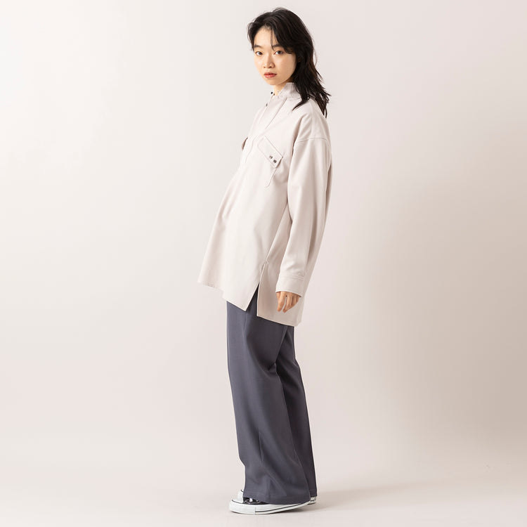 モデル身長165cm,FIL DE FERのポリエステルカルゼセンタープレスパンツ,https://market.e-begin.jp/products/rdx_fdf1058s_lala