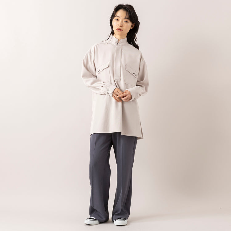 モデル身長165cm,FIL DE FERのポリエステルカルゼセンタープレスパンツ,https://market.e-begin.jp/products/rdx_fdf1058s_lala