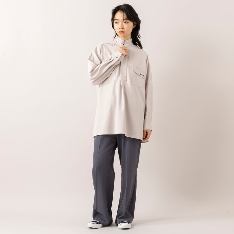 モデル身長165cm,FIL DE FERのポリエステルカルゼセンタープレスパンツ,https://market.e-begin.jp/products/rdx_fdf1058s_lala
