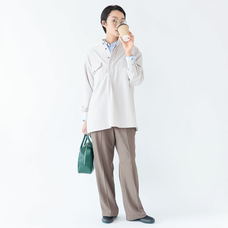 モデル身長170cm,FIL DE FERのポリエステルカルゼロングシャツ|ciaoのオックスフォードB.D.シャツ|FIL DE FERのポリエステルカルゼセンタープレスパンツ|TIDEWAYのワントーンモスボストンM|Moonstarの帰ってきたDECK SPORT,https://market.e-begin.jp/products/rdx_fdf1057s_lala|https://market.e-begin.jp/products/hag_cia0077s_lala|https://market.e-begin.jp/products/rdx_fdf1058s_lala|https://market.e-begin.jp/products/snk_tid0874p_lala|https://market.e-begin.jp/products/mns_mns0718r_lala