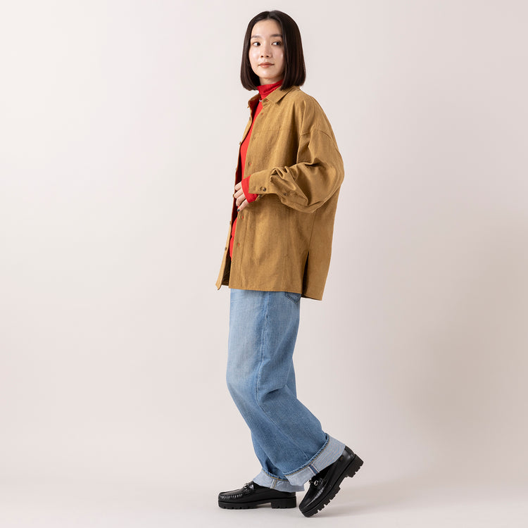 モデル身長163cm,FIL DE FERのポリエステルピーチ ビッグシャツ|FIL DE FERのシアーランダムリブ タートルネックP/O|caquのFSワイドボーイズ|rapiécageのメタルボールチョーカー,https://market.e-begin.jp/products/rdx_fdf1177s_lala|https://market.e-begin.jp/products/rdx_fdf1180s_lala|https://market.e-begin.jp/products/tan_caq1164s_lala|https://market.e-begin.jp/products/rdx_rpc0794s_lala