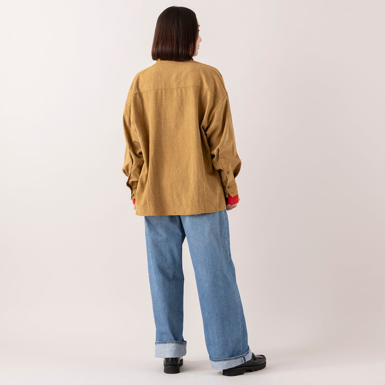 モデル身長163cm,FIL DE FERのポリエステルピーチ ビッグシャツ|FIL DE FERのシアーランダムリブ タートルネックP/O|caquのFSワイドボーイズ|rapiécageのメタルボールチョーカー,https://market.e-begin.jp/products/rdx_fdf1177s_lala|https://market.e-begin.jp/products/rdx_fdf1180s_lala|https://market.e-begin.jp/products/tan_caq1164s_lala|https://market.e-begin.jp/products/rdx_rpc0794s_lala