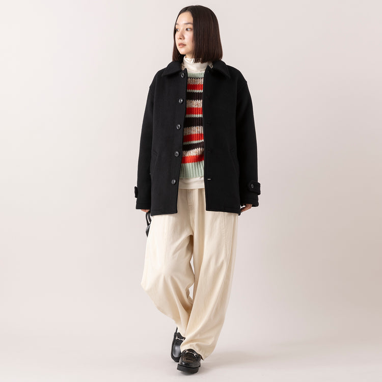 モデル身長163cm,FIDELITYのピーコート|FIL DE FERの両畦マルチボーダー ボートネックP/O|WHITE MAILSのCOTTON PAPER HIGH STRETCH TURTLENECK PULLOVER|RNA-Nのコックさんの5ポケットパンツ|タイドウェイの2WAY MOSSボストン,https://market.e-begin.jp/products/smn_fdl1211s_lala|https://market.e-begin.jp/products/rdx_fdf1179s_lala|https://market.e-begin.jp/products/hrt_wns0730n_lala|https://market.e-begin.jp/products/tky_rnn1181s_lala|https://market.e-begin.jp/products/snk_tid0304j_lala
