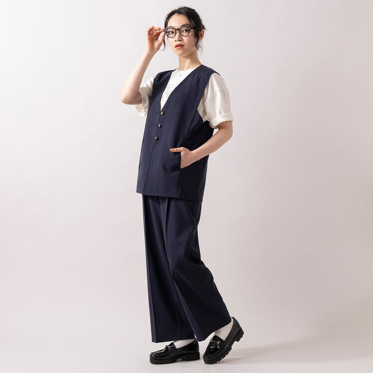 モデル身長165cm,LE MELANGEの西海岸プリントTee|NOMBRE IMPAIRのリヨセルポリ麻 センタープレスパンツ|rapiécageのシェルカボションスクエアネックレス,https://market.e-begin.jp/products/inf_lem0085u_lala|https://market.e-begin.jp/products/rdx_nmi0104u_lala|https://market.e-begin.jp/products/rdx_rpc0107u_lala