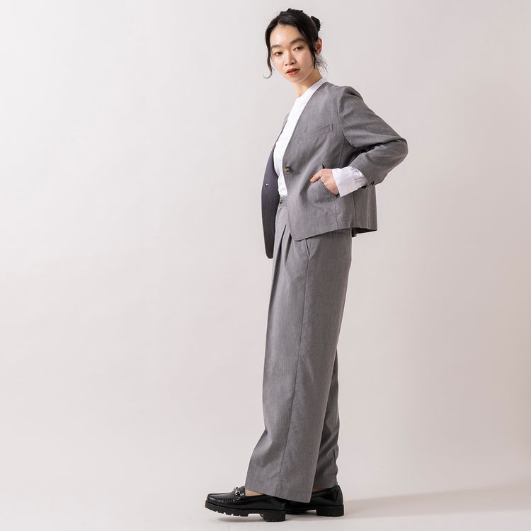 モデル身長165cm,MANUAL ALPHABETのBROAD BAND COLOR SHIRT|NOMBRE IMPAIRのリヨセルポリ麻 センタープレスパンツ|Jalan Sriwijayaのネイビービットローファー VIBRAMソール,https://market.e-begin.jp/products/mks_man0870j_lala|https://market.e-begin.jp/products/rdx_nmi0104u_lala|https://market.e-begin.jp/products/gmt_srw1032p_lala