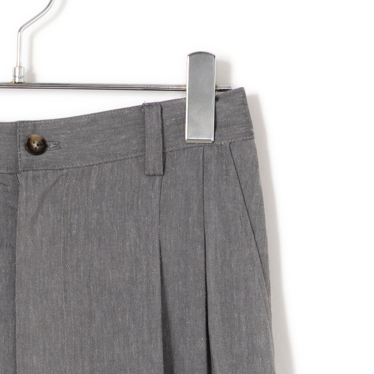 NOMBRE IMPAIR | ノンブル アンペール　リヨセルポリ麻 センタープレスパンツ