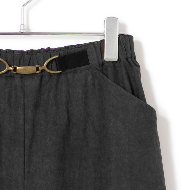 NOMBRE IMPAIR | ノンブル アンペール　ムラプリントコットン ビット付きバレルパンツ