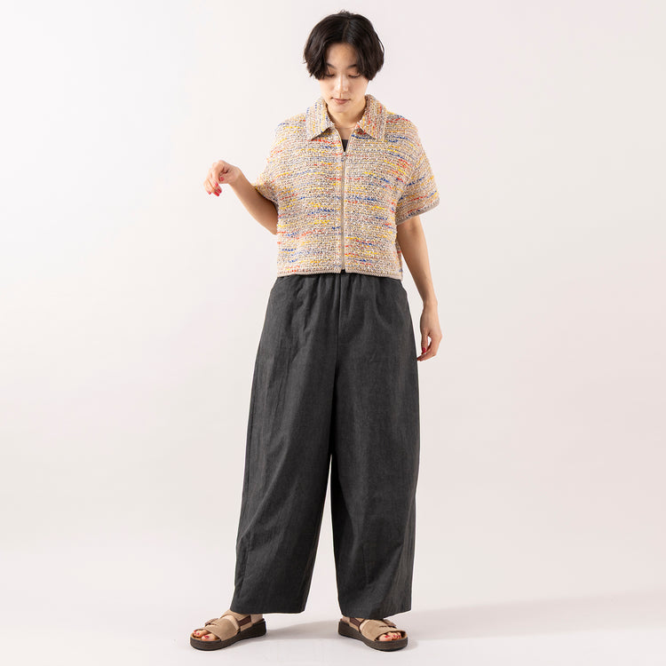 モデル身長 163cm,COOHEMのKOUHEN SUMMER TWEED S/T|BlundstoneのAEROCORK SANDAL,https://market.e-begin.jp/products/yts_coh0293u_lala|https://market.e-begin.jp/products/rdx_nmi0308u_lala|https://market.e-begin.jp/products/sed_bld0289u_lala