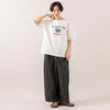 モデル身長 163cm,NOMBRE IMPAIRのムラプリントコットン ビット付きバレルパンツ|BlundstoneのAEROCORK SANDAL,https://market.e-begin.jp/products/rdx_nmi0308u_lala|https://market.e-begin.jp/products/sed_bld0289u_lala