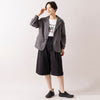 モデル身長 163cm,UNIVERSAL OVERALLのオンオフ使えるハンサムジャケット|HEAVENLYのCotton Twill Short Pants|UNIVERSAL OVERALLのUO12,https://market.e-begin.jp/products/dre_uni0210s_lala|https://market.e-begin.jp/products/dlt_hvr0160u_lala|https://market.e-begin.jp/products/sed_uni0290u_lala